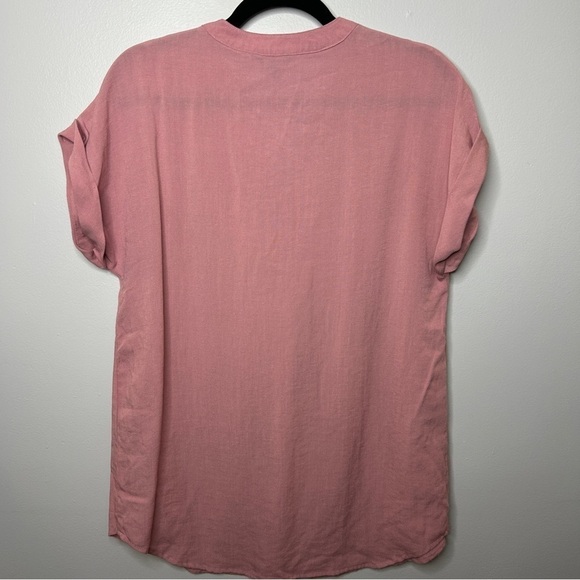 Rachel Rachel Roy V-Neck Short Sleeves Pink Tunic Top Medium - Picture 11 of 11